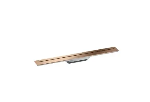 Drain Fertigset aus rostfreiem Material in Polished Red Gold, designed für Wandmontage, von AXOR. Minimalistisches und funktionales Design für Duschbereiche.